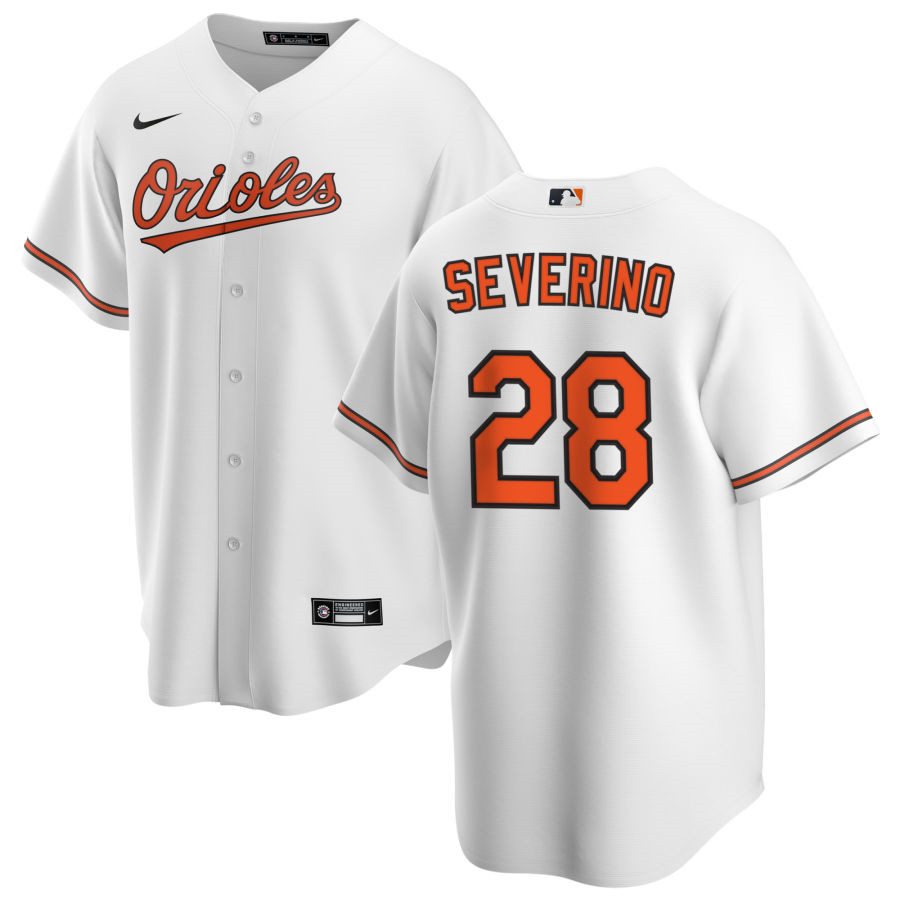 Nike Men #28 Pedro Severino Baltimore Orioles Baseball Jerseys Sale-White